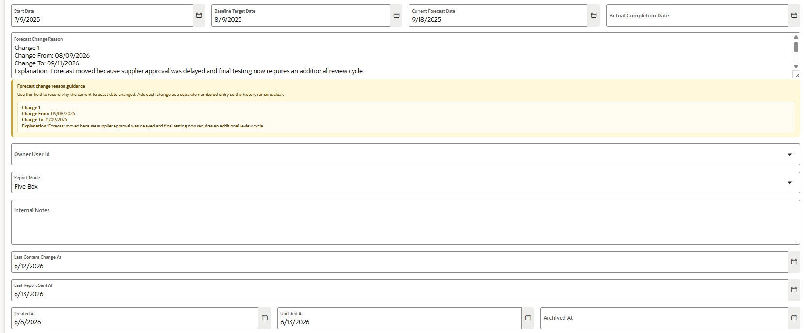 StatusAngel Progress Reporting Software Status File Setup Section 2